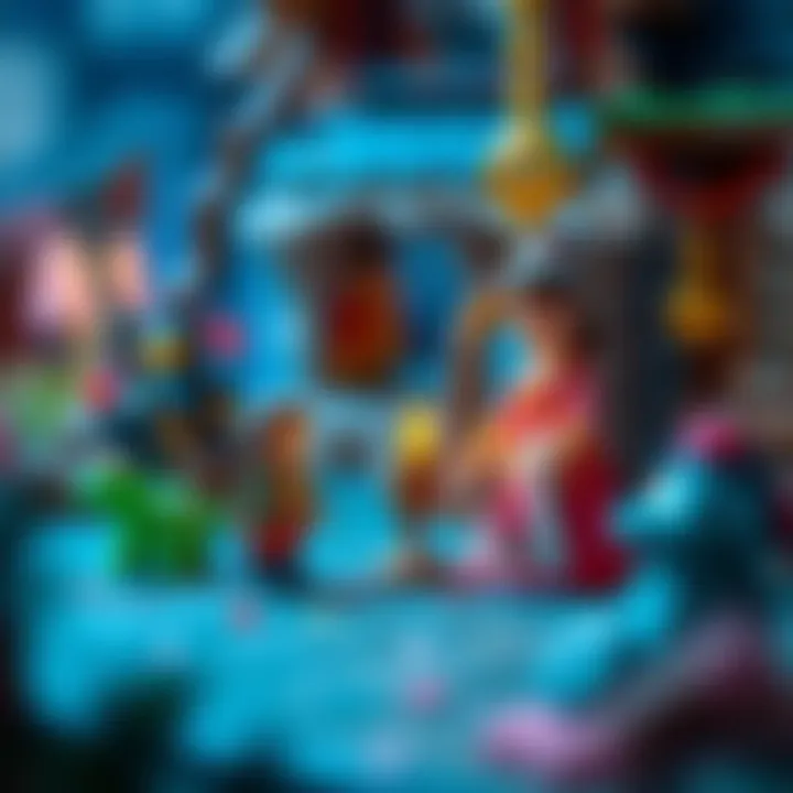 Cultural Themes in Aurora's Tale A symbolic representation of the cultural themes explored in Aurora's story, featuring elements like love and bravery.