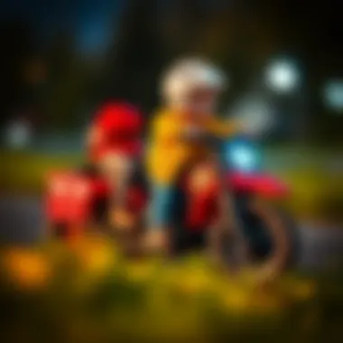 Safety gear for children riding four-wheeled bicycles