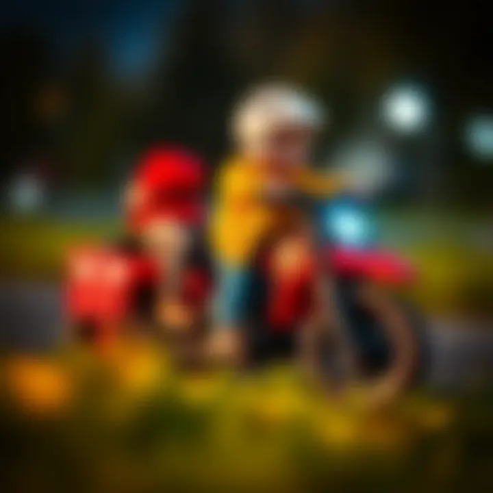 Safety gear for children riding four-wheeled bicycles