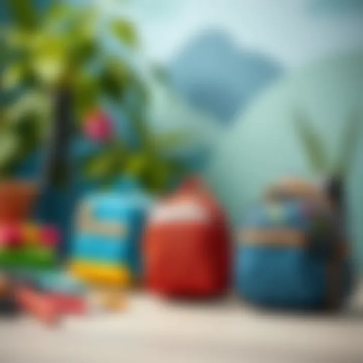 Diverse materials used in school bags