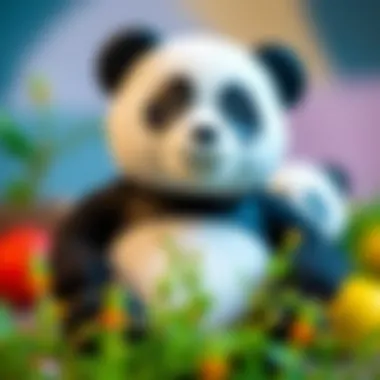 Educational toys featuring panda designs, promoting learning and play.