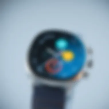 Close-up of a smart watch interface