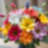 A vibrant watercolor flower bouquet with diverse colors