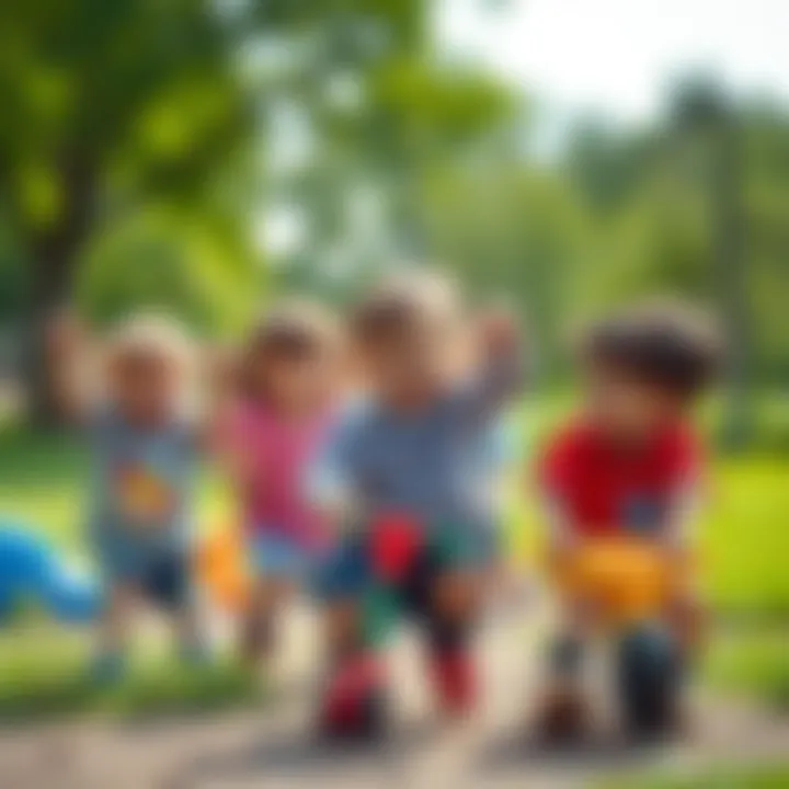 Children Enjoying Outdoor Activities Children participating in outdoor play, fostering physical development