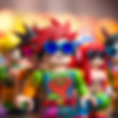 Colorful avatars showcasing creativity in Roblox