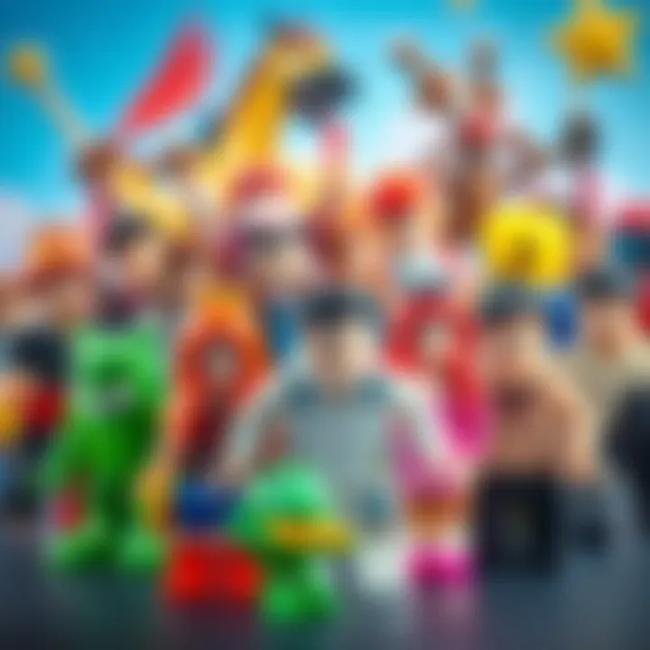Collage of Popular Roblox Characters A collage of popular Roblox characters and their unique designs