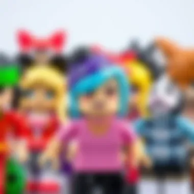 Vibrant Selection of Cute Roblox Characters A vibrant selection of cute Roblox characters designed by girls