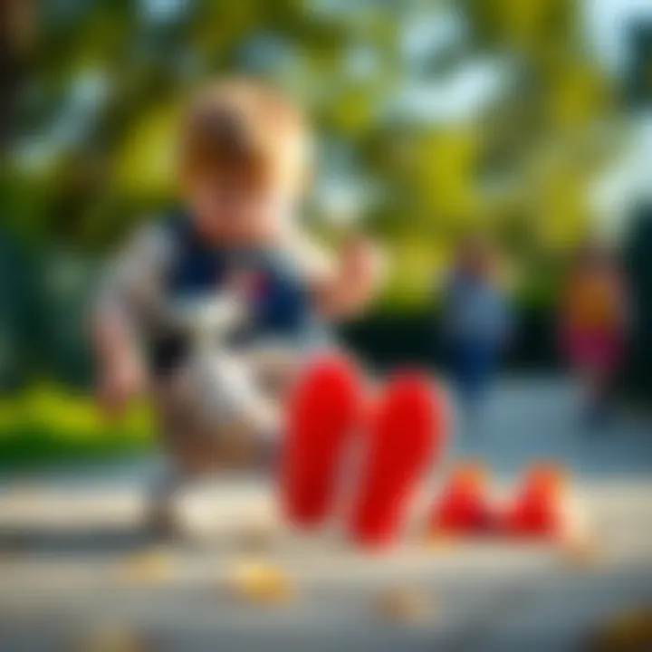 Children Playing Freely in Comfortable Footwear Children playing freely in comfortable footwear