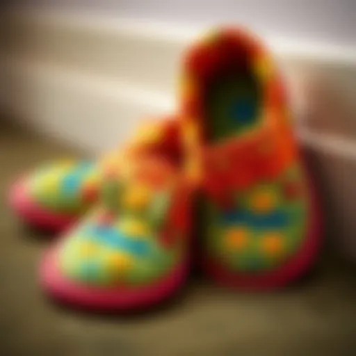 Colorful slippers for children's development