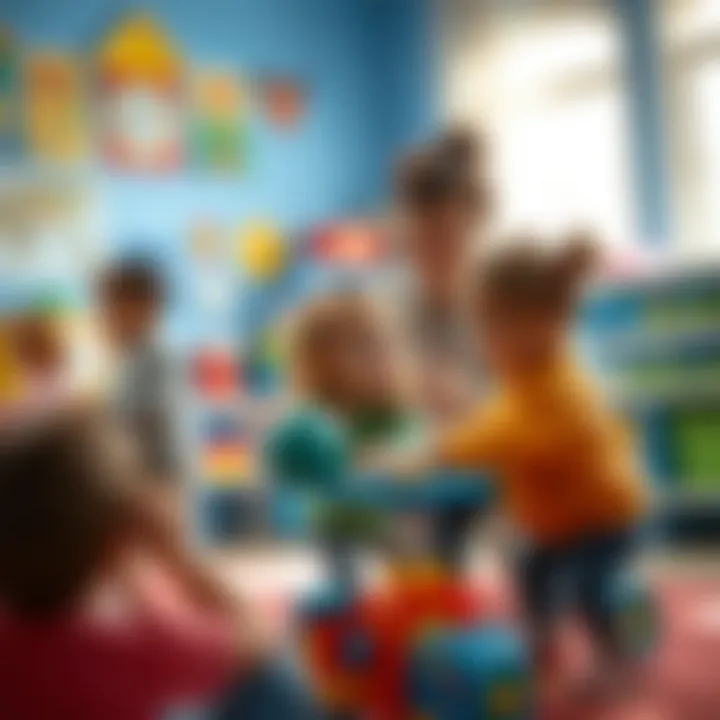 Educators' Insights on Enhancing Children's Motor Skills An educator guiding children through a motor skills exercise