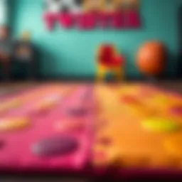 Colorful Twister mat showcasing various colors