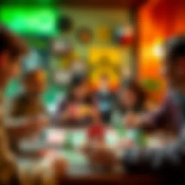 Enjoying a Game of Uno Players enjoying a game of Uno together