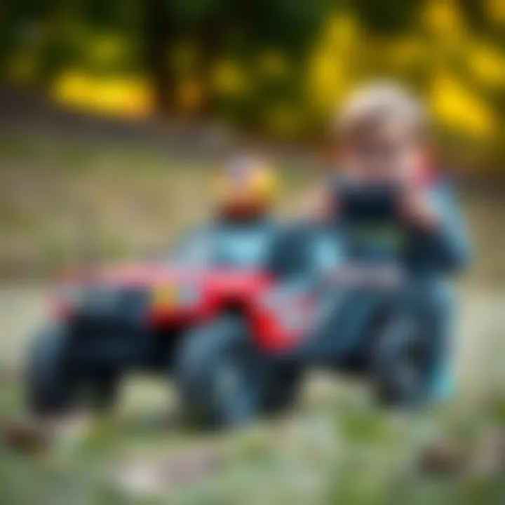 Outdoor Adventures with Remote-Controlled Vehicles Child controlling a remote car outdoors